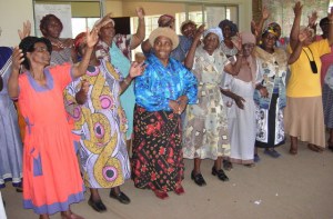 Gogos sing out loud and strong!  