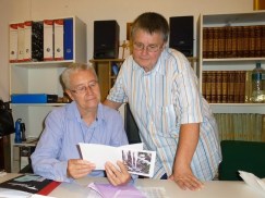 Myriam & Vicky pause to read a letter of appreciation from Granny Beverley of Vernon